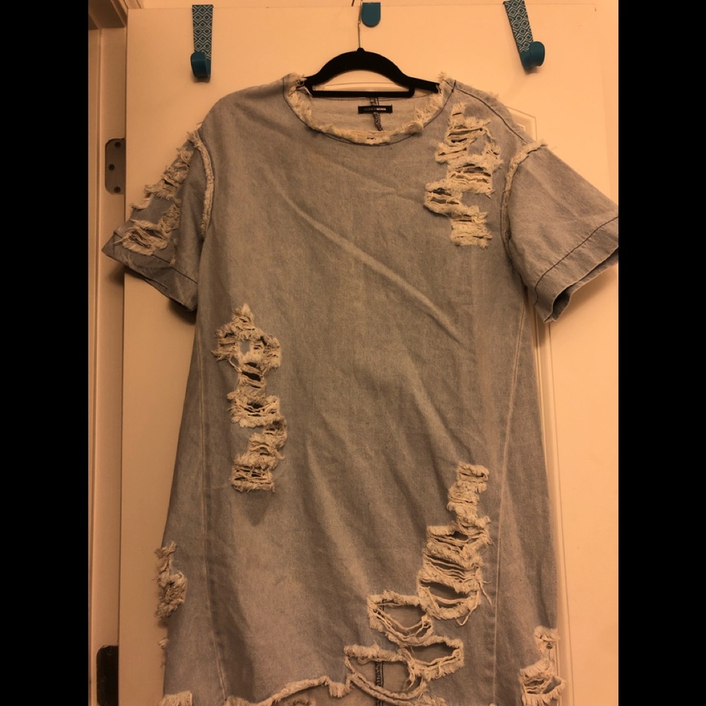 Distressed Jean Dress